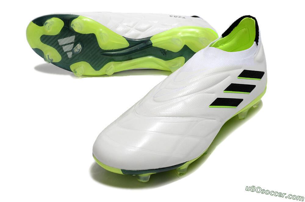 Adidas Copa Pure+ FG Firm Ground Soccer Cleats - White/Black/Green 3