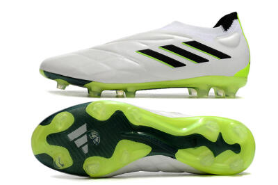 Adidas Copa Pure+ FG Firm Ground Soccer Cleats - White/Black/Green