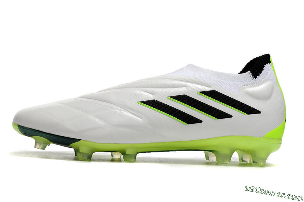 Adidas Copa Pure+ FG Firm Ground Soccer Cleats - White/Black/Green 2