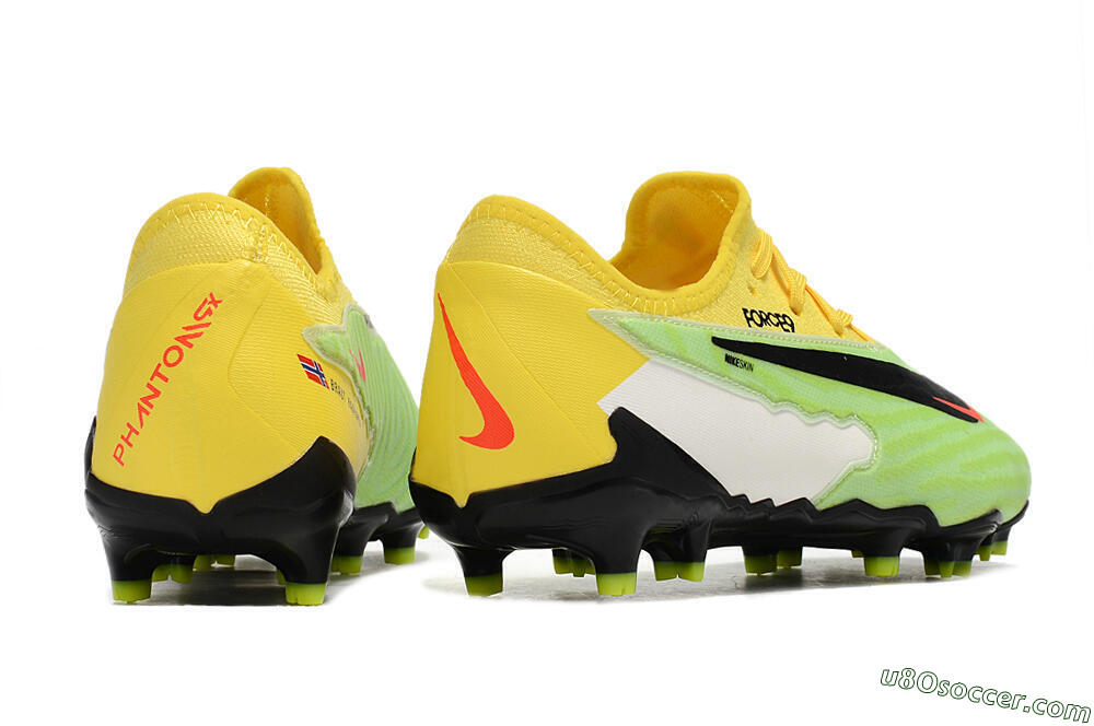 Nike Phantom GX Academy FG Firm Ground Soccer Cleats - Green/Black/White/Yellow 6