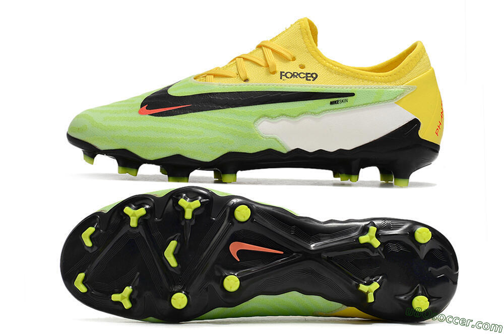 Nike Phantom GX Academy FG Firm Ground Soccer Cleats - Green/Black/White/Yellow 0