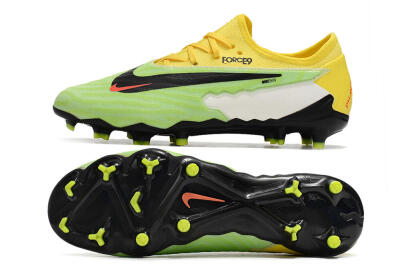 Nike Phantom GX Academy FG Firm Ground Soccer Cleats - Green/Black/White/Yellow
