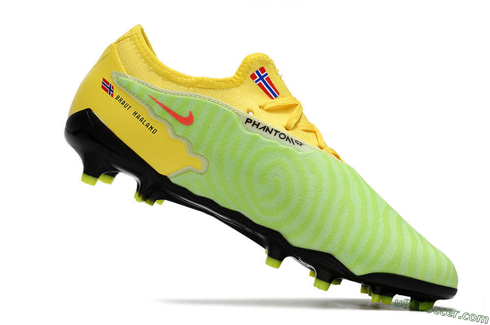 Nike Phantom GX Academy FG Firm Ground Soccer Cleats - Green/Black/White/Yellow 4