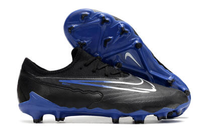 Nike Phantom GX Academy FG Firm Ground Soccer Cleats - Black/White/Blue