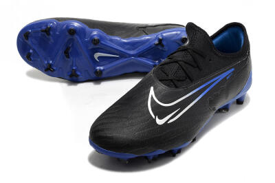 Nike Phantom GX Academy FG Firm Ground Soccer Cleats - Black/White/Blue