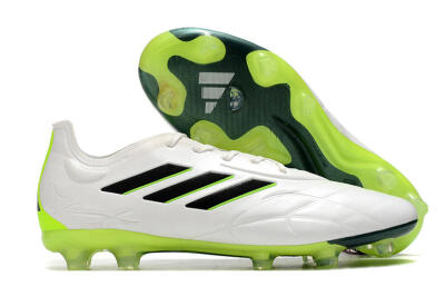 Adidas Copa Pure.1 FG Firm Ground Soccer Cleats - White/Black/Green