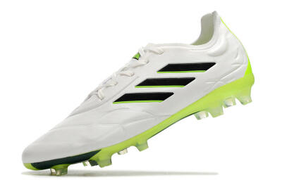 Adidas Copa Pure.1 FG Firm Ground Soccer Cleats - White/Black/Green