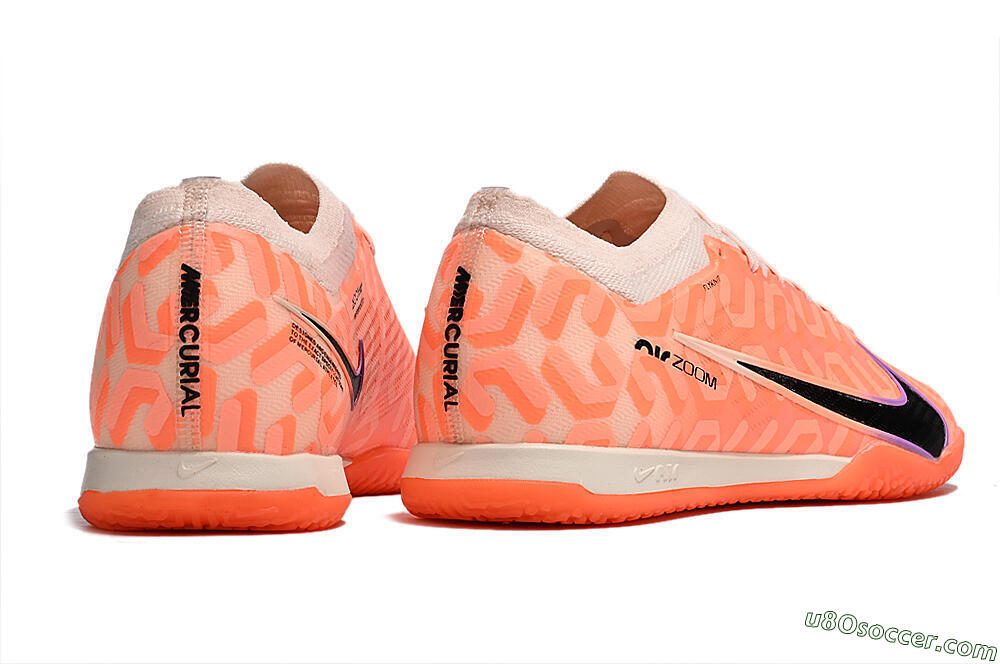 Nike Air Zoom Mercurial Vapor 15 Elite IC Indoor & Futsal Soccer Shoes - Pink/Black/Purple 6