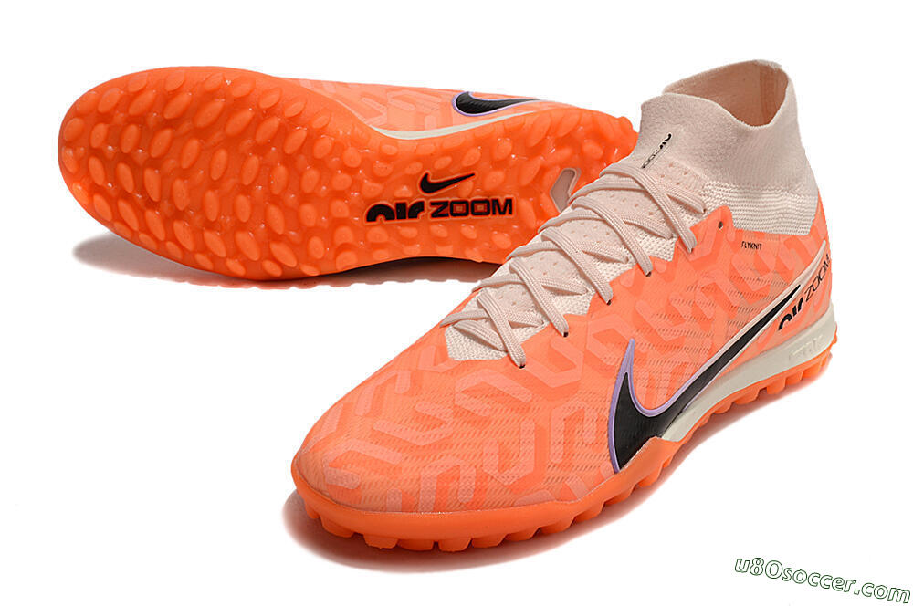 Nike Air Zoom Mercurial Superfly 9 Elite TF Artificial Turf Soccer Shoes - Pink/Black/Purple 3