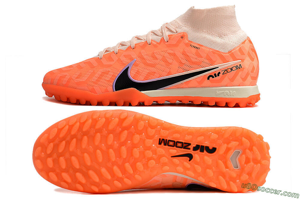 Nike Air Zoom Mercurial Superfly 9 Elite TF Artificial Turf Soccer Shoes - Pink/Black/Purple 0