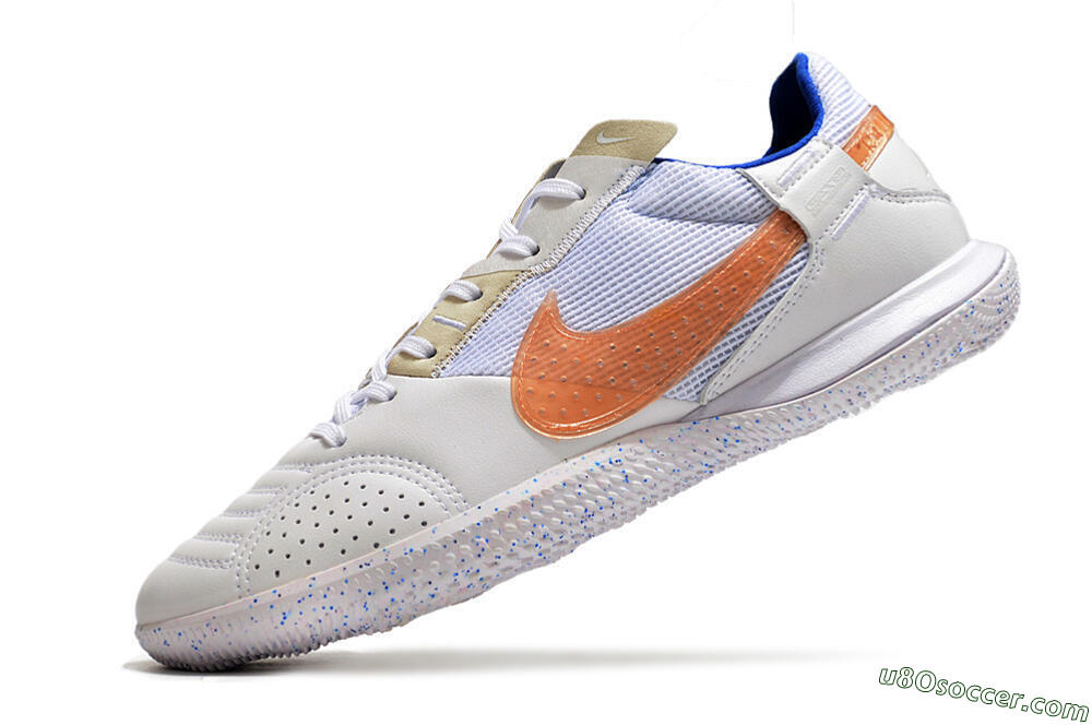 Nike Street Gato IC Indoor & Futsal Soccer Shoes - White/Pink/Blue 5