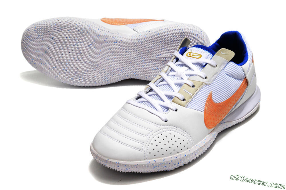 Nike Street Gato IC Indoor & Futsal Soccer Shoes - White/Pink/Blue 3