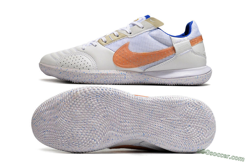 Nike Street Gato IC Indoor & Futsal Soccer Shoes - White/Pink/Blue 0
