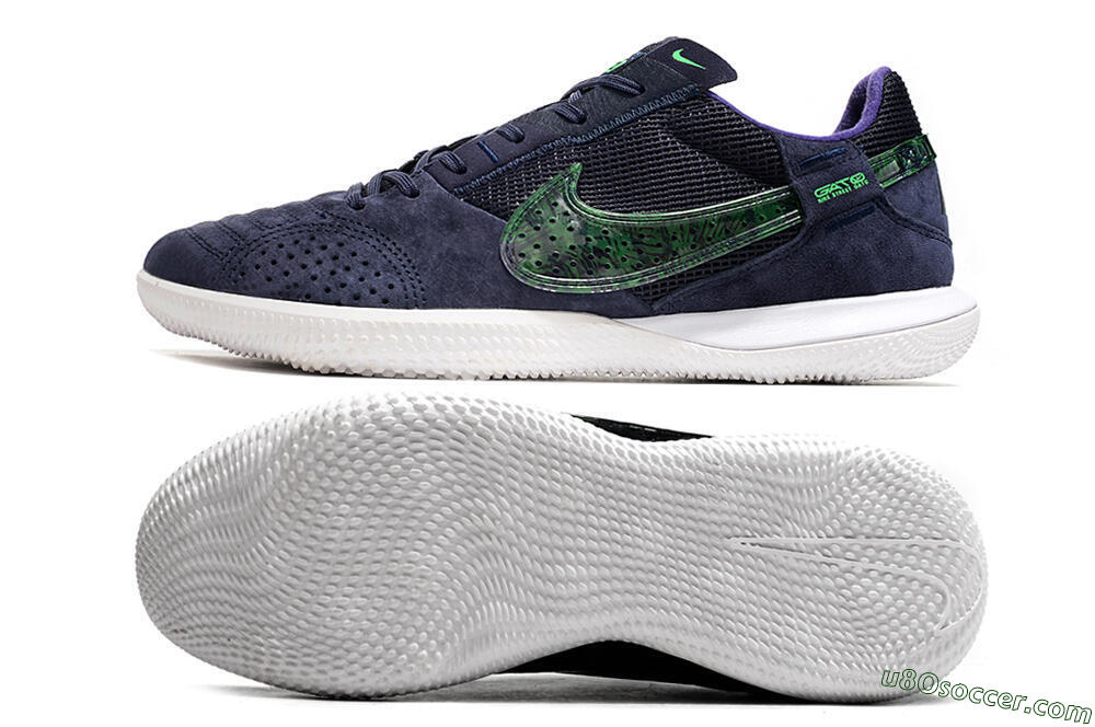 Nike Street Gato IC Indoor & Futsal Soccer Shoes - Blue/Black/Green 0