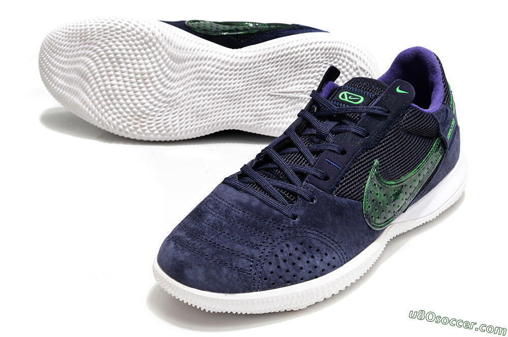 Nike Street Gato IC Indoor & Futsal Soccer Shoes - Blue/Black/Green 2
