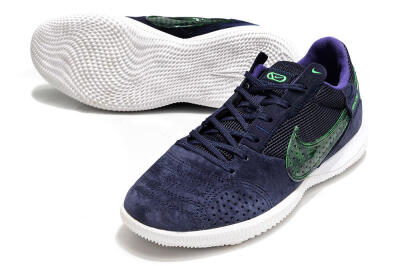 Nike Street Gato IC Indoor & Futsal Soccer Shoes - Blue/Black/Green