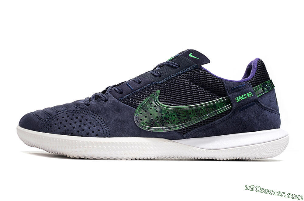 Nike Street Gato IC Indoor & Futsal Soccer Shoes - Blue/Black/Green 3