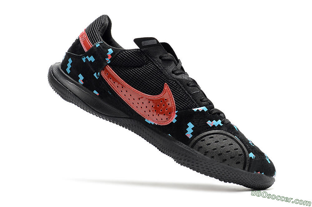 Nike Street Gato IC Indoor & Futsal Soccer Shoes - Black/Blue/Red 5