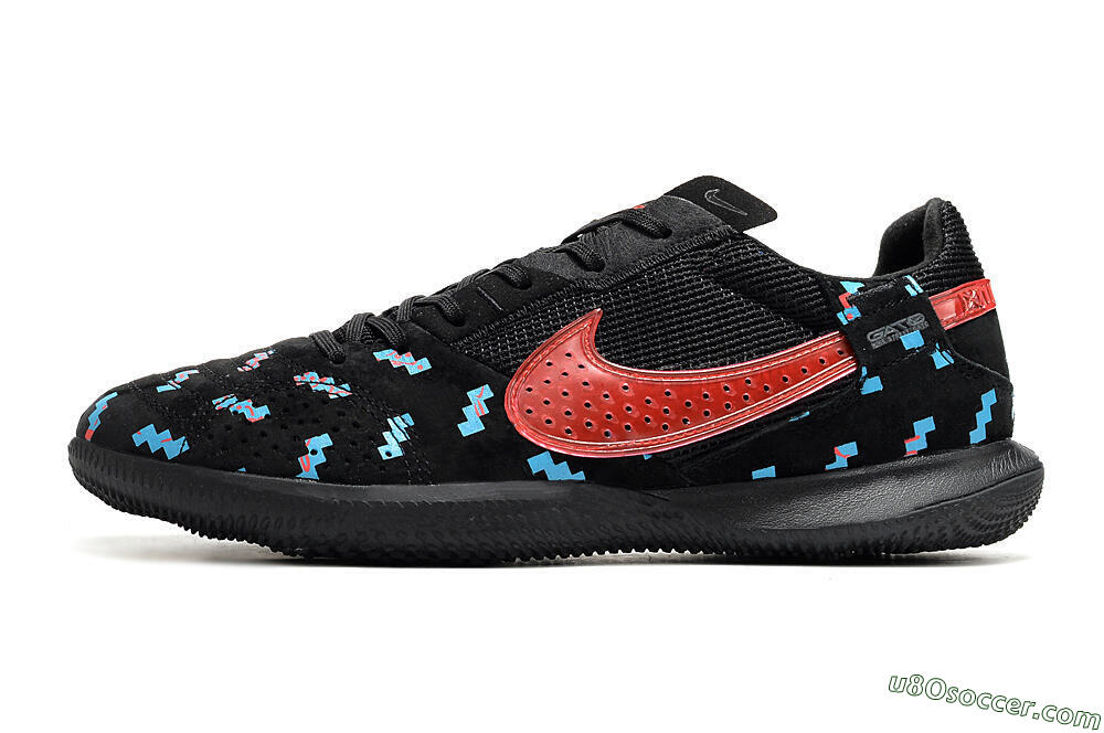 Nike Street Gato IC Indoor & Futsal Soccer Shoes - Black/Blue/Red 2