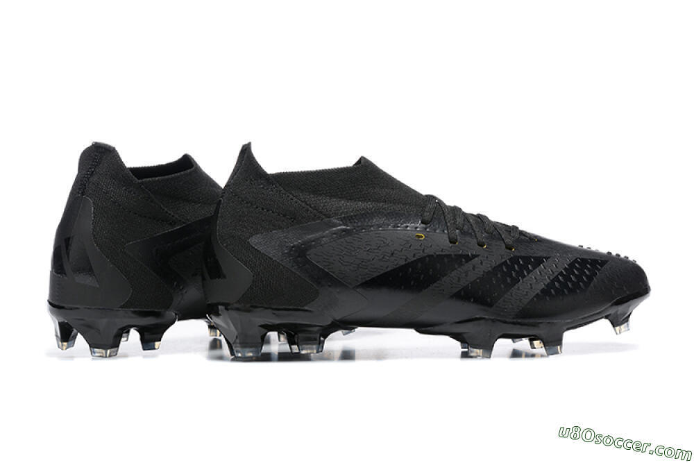 Adidas Predator Accuracy+ FG Firm Ground Soccer Cleats - Black/Black 8