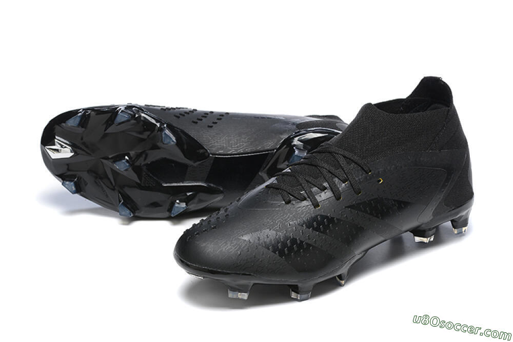 Adidas Predator Accuracy+ FG Firm Ground Soccer Cleats - Black/Black 3