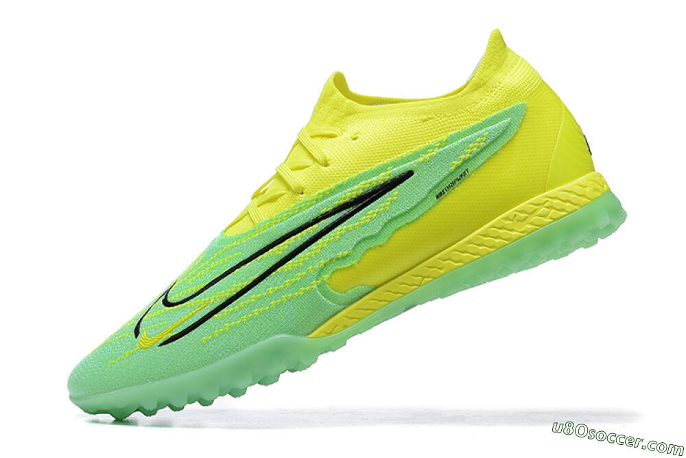 Nike Phantom GX Elite TF Artificial Turf Soccer Shoes - Green/Black/Yellow 7