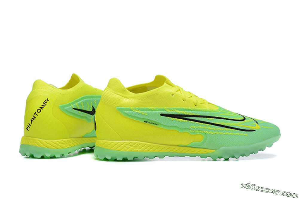 Nike Phantom GX Elite TF Artificial Turf Soccer Shoes - Green/Black/Yellow 8