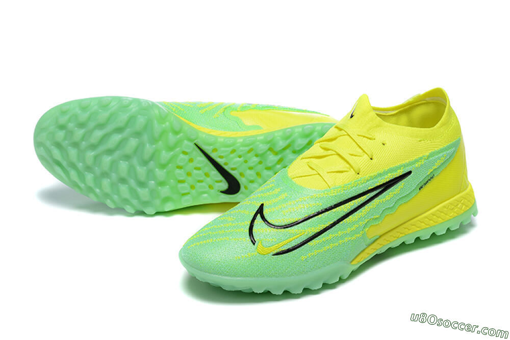 Nike Phantom GX Elite TF Artificial Turf Soccer Shoes - Green/Black/Yellow 3
