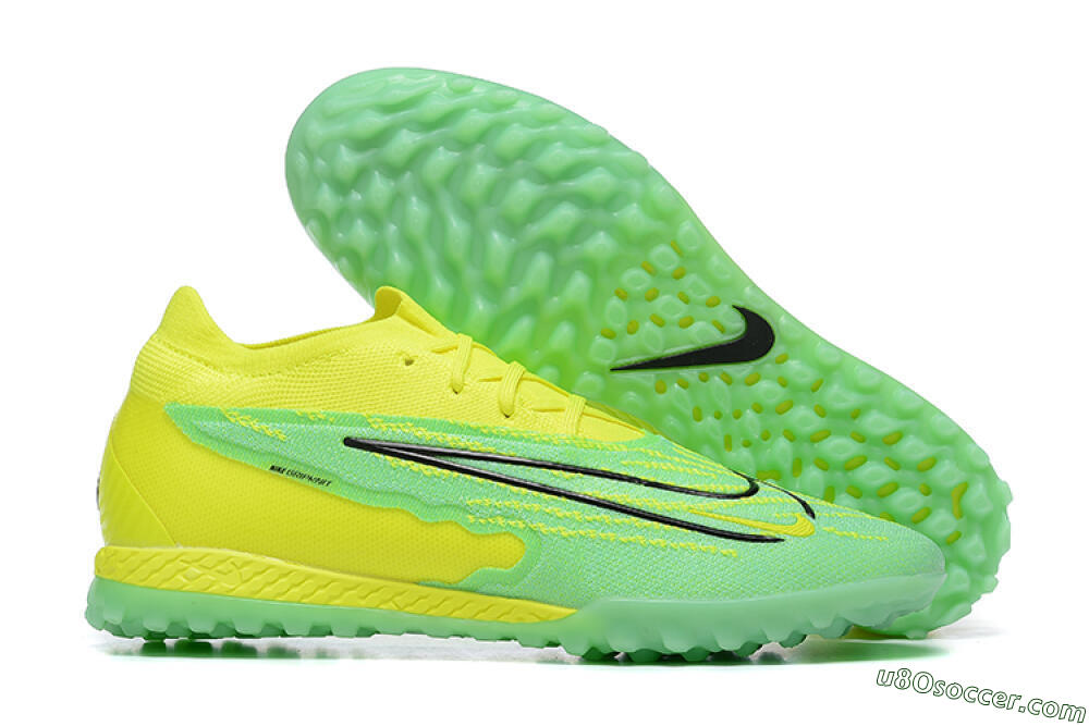 Nike Phantom GX Elite TF Artificial Turf Soccer Shoes - Green/Black/Yellow 1