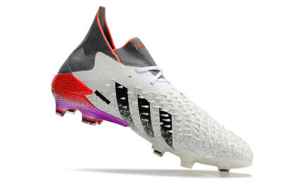 Adidas Predator Freak.1 FG Firm Ground Soccer Cleats - White/Grey/Red
