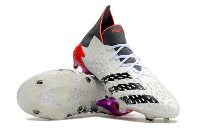 Adidas Predator Freak.1 FG Firm Ground Soccer Cleats - White/Grey/Red