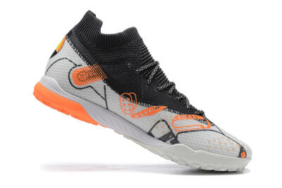 Puma Ultra Ultimate TF Artificial Turf Soccer Shoes - White/Grey/Orange