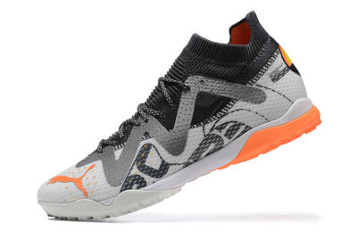 Puma Ultra Ultimate TF Artificial Turf Soccer Shoes - White/Grey/Orange