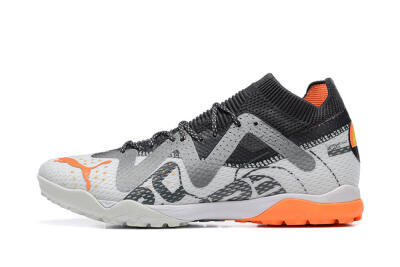 Puma Ultra Ultimate TF Artificial Turf Soccer Shoes - White/Grey/Orange