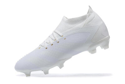 Adidas Predator Accuracy+ FG Firm Ground Soccer Cleats - White/White