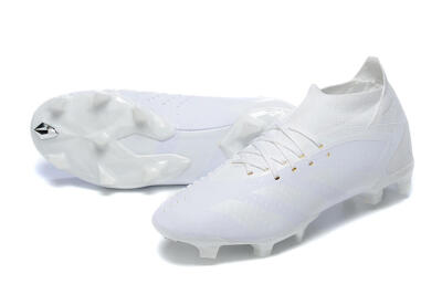 Adidas Predator Accuracy+ FG Firm Ground Soccer Cleats - White/White