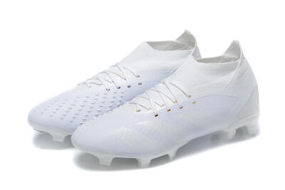 Adidas Predator Accuracy+ FG Firm Ground Soccer Cleats - White/White