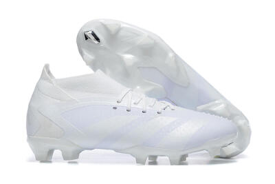 Adidas Predator Accuracy+ FG Firm Ground Soccer Cleats - White/White