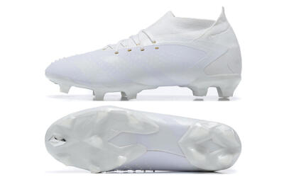 Adidas Predator Accuracy+ FG Firm Ground Soccer Cleats - White/White