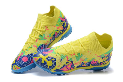 Puma Ultra Ultimate TF Artificial Turf Soccer Shoes - Yellow/Rainbow