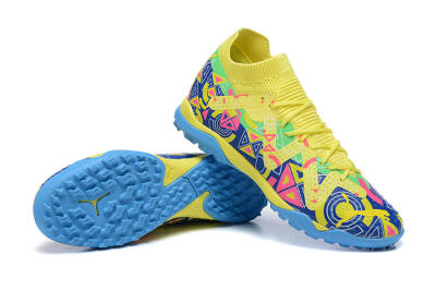 Puma Ultra Ultimate TF Artificial Turf Soccer Shoes - Yellow/Rainbow