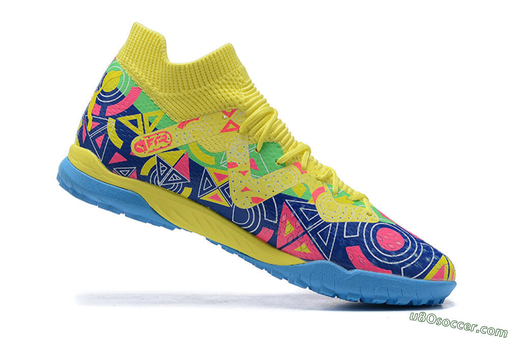 Puma Ultra Ultimate TF Artificial Turf Soccer Shoes - Yellow/Rainbow 6