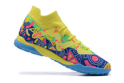 Puma Ultra Ultimate TF Artificial Turf Soccer Shoes - Yellow/Rainbow