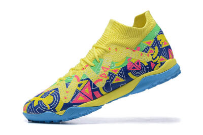 Puma Ultra Ultimate TF Artificial Turf Soccer Shoes - Yellow/Rainbow