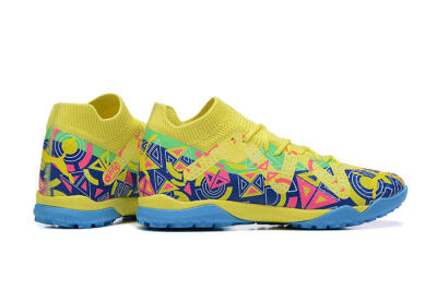 Puma Ultra Ultimate TF Artificial Turf Soccer Shoes - Yellow/Rainbow