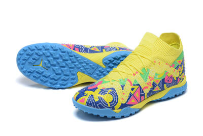 Puma Ultra Ultimate TF Artificial Turf Soccer Shoes - Yellow/Rainbow