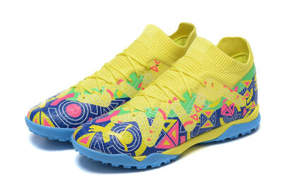 Puma Ultra Ultimate TF Artificial Turf Soccer Shoes - Yellow/Rainbow