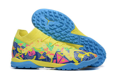 Puma Ultra Ultimate TF Artificial Turf Soccer Shoes - Yellow/Rainbow