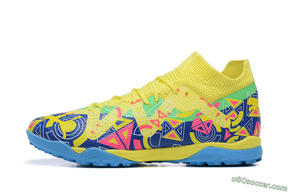 Puma Ultra Ultimate TF Artificial Turf Soccer Shoes - Yellow/Rainbow 2