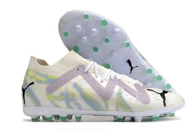 Puma Future Ultimate MG Multi Ground Soccer Cleats - White/Blue/Green